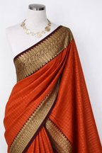 Traditional Checked Saree with Rich Zari Border