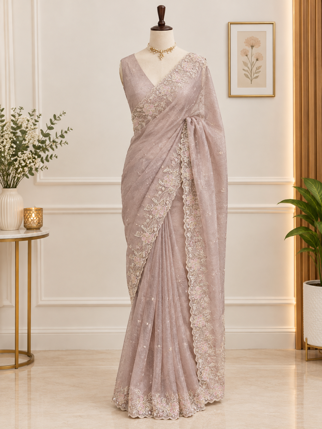 Bridal organza saree