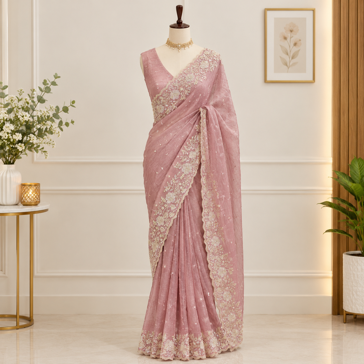 Bridal organza saree
