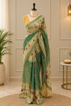 Elegant Floral Heritage Saree