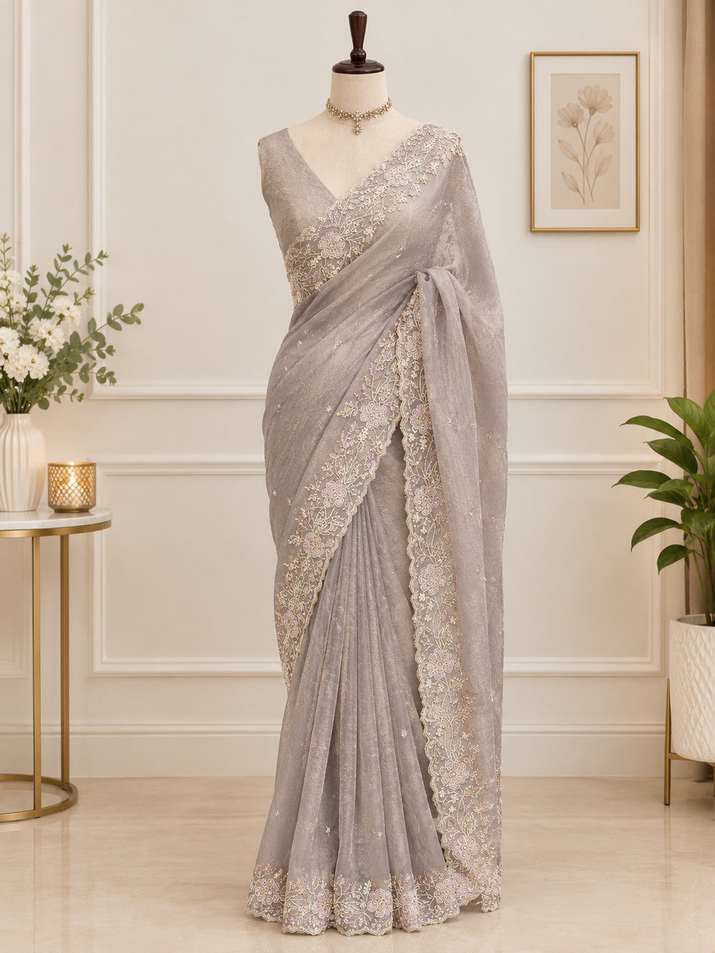 Bridal organza saree