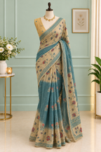 Elegant Floral Heritage Saree