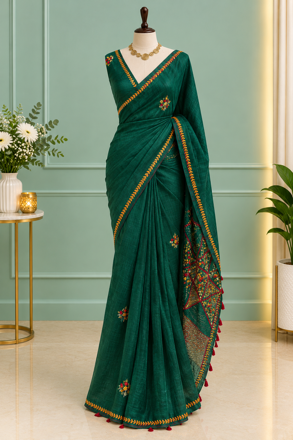 Hand Embroidered Saree