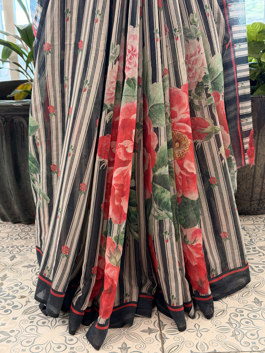 Floral Chanderi-Fabric