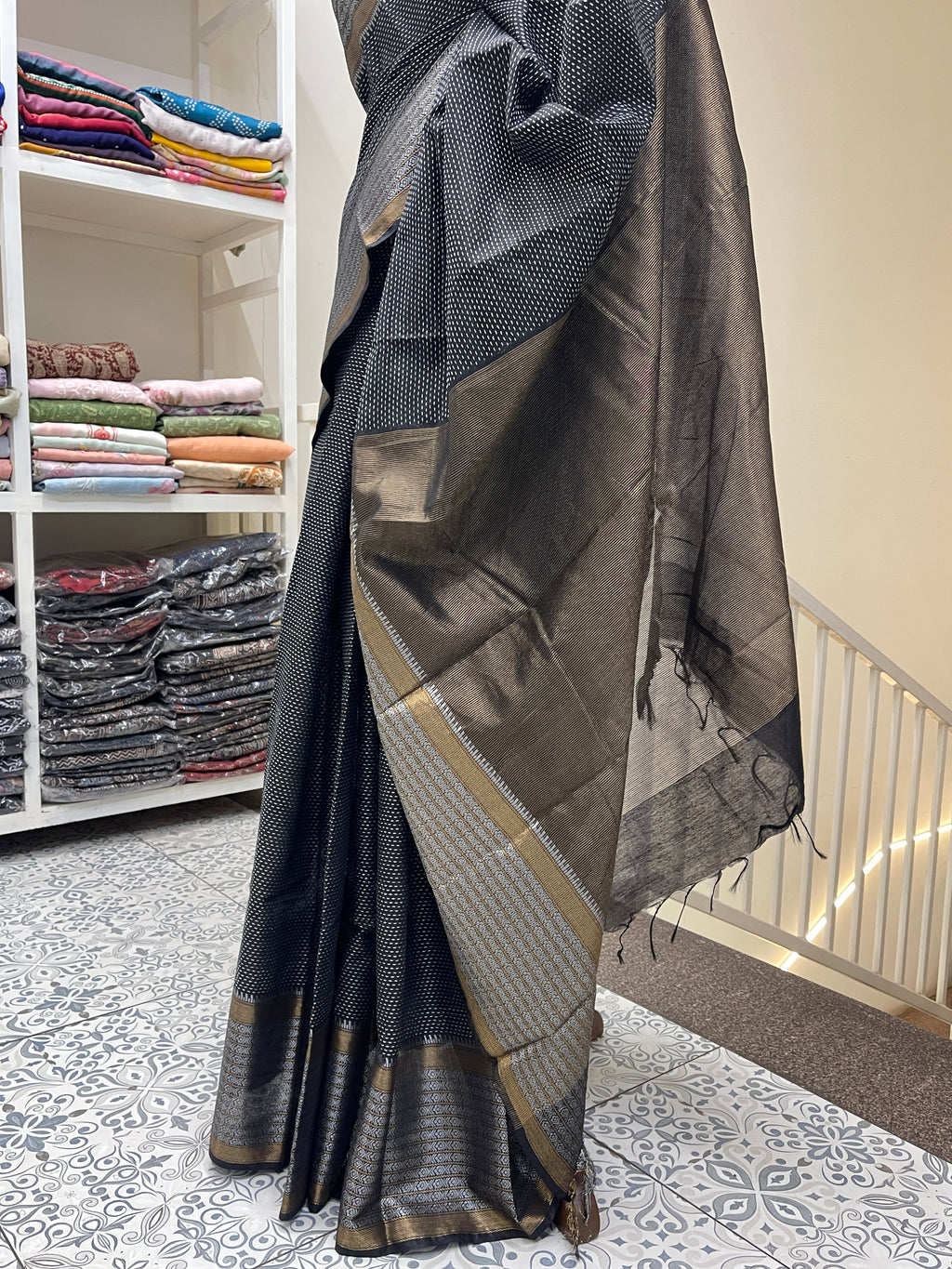 Black Royal Saree
