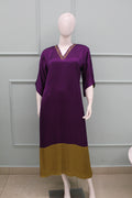deep purple modal silk dress