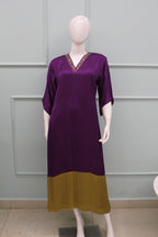 deep purple modal silk dress