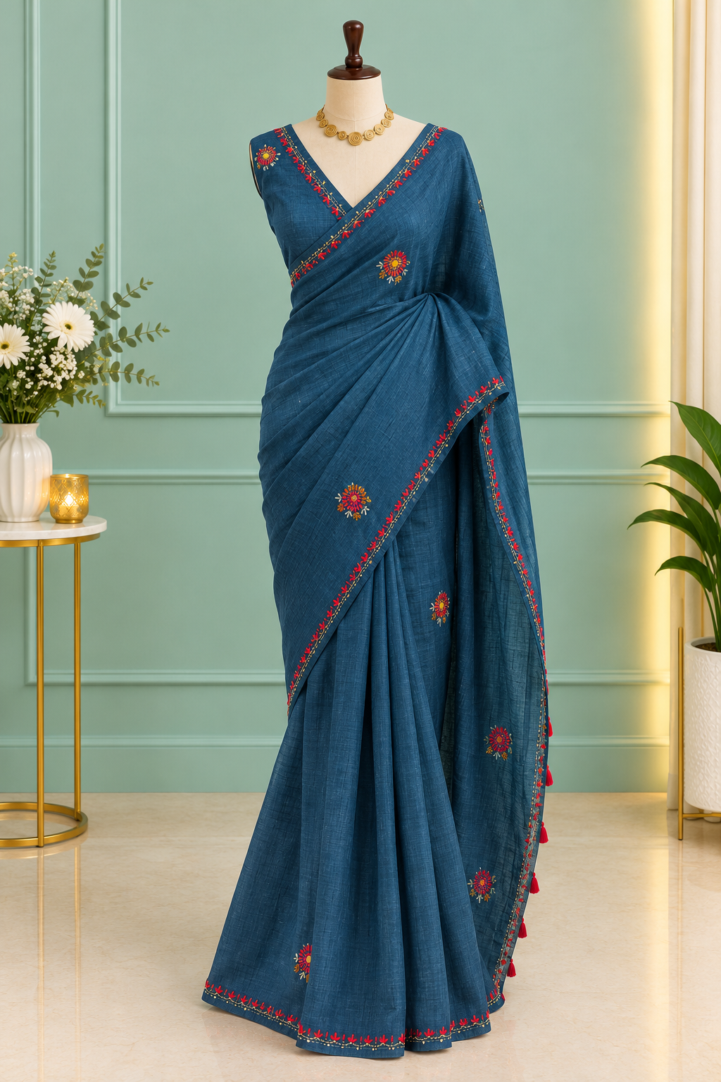 Hand Embroidered Saree