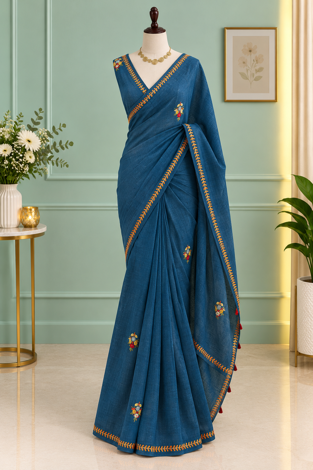 Hand Embroidered Saree