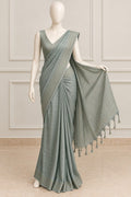 Elegant Saree with Delicate Golden Butti Detailing