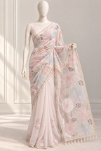 Chanderi floral saree