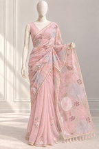 Chanderi floral saree